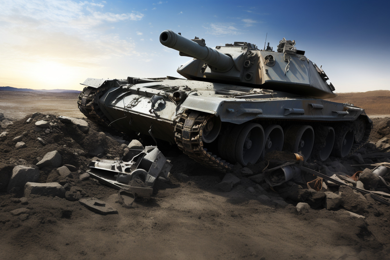 Midjourney Symbolbild Defekter Panzer